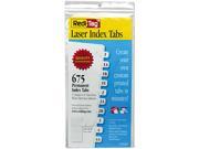 Redi Tag 39000 Laser Printable Index Tabs 7 16 x 1 White 675 Pack