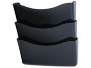 Rubbermaid 65974ROS Unbreakable Three Pocket Wall File Set Letter Smoke
