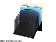 Safco 3258BL Mesh Desk Organizer Eight Sections Steel 11 1 4 x 10 7 8 x 13 3 4 Black