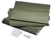 Safco 5038 Hanging File Folders Compressed Paper Fiber 18 x 14 Green 25 Box