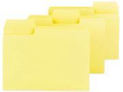 Smead 11984 SuperTab Colored File Folders 1 3 Cut Letter Yellow 100 Box