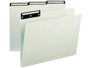 Smead 13430 One Inch Expansion Metal Tab Folder 1 3 Tab Letter Gray Green 25 Box