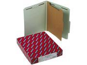 Smead 13776 Pressboard Classification Folders Letter Four Section Gray Green 10 Box