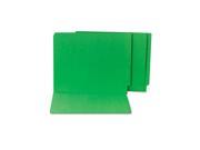 S J Paper S13634 Water Paper Cut Resistant Folders Straight Cut End Tab Letter Green 100 Box