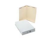 S J Paper S11560 Water Cut Resistant Folder Two Fasteners Straight Tab Legal Manila 50 Box
