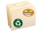 Smead 10347 Recycled Two Ply File Folders 1 3 Cut Top Tab Letter Manila 100 Box