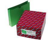 Smead 75563 File Jacket Double Ply Tab and 2 Expansion Letter 11 Point Green 50 Box