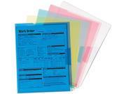 Smead 85750 Project Jackets Letter Poly Clear Translucent Blue Green Yellow Red 5 Pack