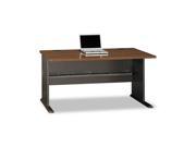 Bush Furniture Series A Workstation Desk 60w x 26 7 8d x 29 7 8h Sienna Walnut Bronze
