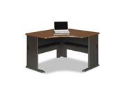 Bush Furniture Series A Corner Desk 47 1 4w x 47 1 4d x 29 7 8h Sienna Walnut Bronze