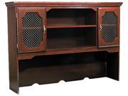 Governors Series Hutch For Kneespace Credenza 60w x 13d x 46h Mahogany