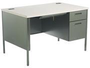 HON Metro Classic Right Pedestal Desk 48w x 30d x 29 1 2h Gray Patterned Charcoal