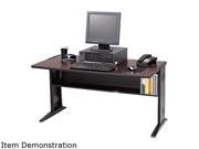 Safco Computer Desk W Reversible Top 48w x 28d x 30h Mahogany Medium Oak Black