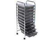 Advantus 34007 Portable Drawer Organizer 15 1 2w x 13d x 37 5 8h Chrome Smoke