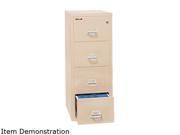 FireKing 42125CPA 4 Drawer Vertical File 20 13 16w x 25d UL 350Â° for Fire Legal Parchment