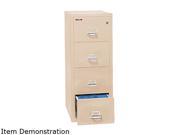 FireKing 42131CPA 4 Drawer Vertical File 20 13 16w x 31 9 16d UL 350Â° for Fire Ltr Parchment