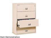 FireKing 43122CPA 4 Drawer Lateral File 31 1 8w x 22 1 8d UL Listed 350Â° Ltr Legal Parchment