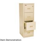 FireKing 4R1822CPA Turtle 4 Drawer File 17 3 4w x 22 1 8d UL Listed 350Â° for Fire Parchment