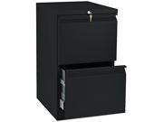 HON 33820RP Efficiencies Mobile Pedestal File w Two File Drawers 19 7 8d Black
