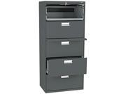 HON 675LS 600 Series Five Drawer Lateral File 30w x19 1 4d Charcoal