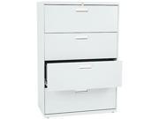 HON 684LQ 600 Series Four Drawer Lateral File 36w x19 1 4d Light Gray