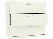 HON 693LL 600 Series Three Drawer Lateral File 42w x19 1 4d Putty