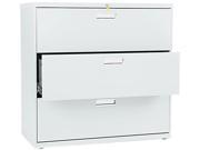 HON 693LQ 600 Series Three Drawer Lateral File 42w x19 1 4d Light Gray