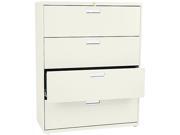 HON 694LL 600 Series Four Drawer Lateral File 42w x19 1 4d Putty