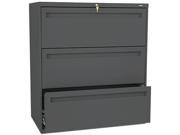 HON 783LS 700 Series Three Drawer Lateral File 36w x 19 1 4d Charcoal