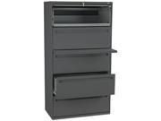 HON 785LS 700 Series Five Drawer Lateral File w Roll Out Posting Shelf 36w Charcoal