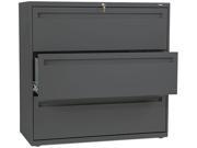 HON 793LS 700 Series Three Drawer Lateral File 42w x 19 1 4d Charcoal