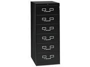 Tennsco CF 669BK 6 Drawer Multimedia Cabinet For 6 x 9 Cards 21 1 4w x 52h Black