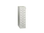 Tennsco CF 846LGY 8 Drawer File Cabinet For 3 x 5 4 x 6 Card 15w x 52h Light Gray