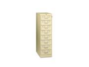 Tennsco CF 846PY 8 Drawer File Cabinet For 3 x 5 4 x 6 Card 15w x 52h Putty