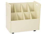 Safco 3045 Laminate Mobile Roll File 8 Compartments 30 1 8w x 15 3 4d x 29 1 4h Putty