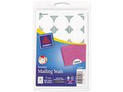 Avery 05247 Print or Write Mailing Seals 1in dia. White 600 Pack