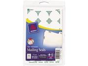 Avery 05248 Print or Write Mailing Seals 1in dia. Clear 480 Pack
