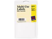 Avery 05424 Self Adhesive Removable Multi Use Labels 5 8 x 7 8 White 1000 Pack