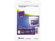 Avery 05434 Print or Write Removable Multi Use Labels 1 x 1 1 2 White 500 Pack