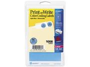 Avery 05461 Print or Write Removable Color Coding Labels 3 4in dia Light Blue 1008 Pack