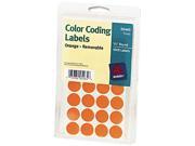 Avery 05465 Print or Write Removable Color Coding Labels 3 4in dia Orange 1008 Pack