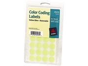 Avery 05470 Print or Write Removable Color Coding Labels 3 4in dia Neon Yellow 1008 Pack