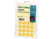 Avery 05471 Print or Write Removable Color Coding Labels 3 4in dia Neon Orange 1008 Pack
