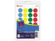 Avery 05472 Print or Write Removable Color Coding Labels 3 4in dia Assorted 1008 Pack