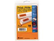Avery 05477 Print or Write Removable Color Coding Laser Labels 1 x 3 Neon Orange 200 Pack