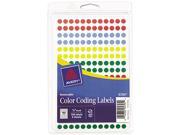 Avery 05795 Removable Self Adhesive Color Coding Labels 1 4in dia Assorted 768 Pack