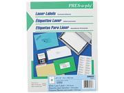 Avery 30603 Pres A Ply Laser Address Labels 2 x 4 White 1000 Box