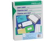 Avery 30606 Pres A Ply Laser Address Labels 1 x 2 5 8 White 7500 Box