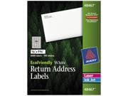 Avery 48467 EcoFriendly Labels 1 2 x 1 3 4 White 8000 Pack