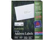 Avery 48960 EcoFriendly Labels 1 x 2 5 8 White 7500 Pack